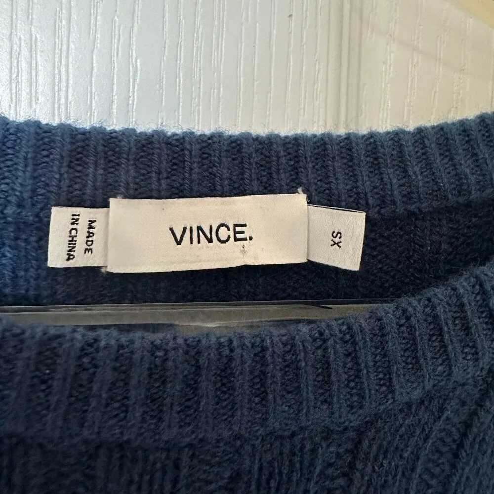 Vince Colorblock Intarsia Crewneck Sweater Wool Cashmere - XS